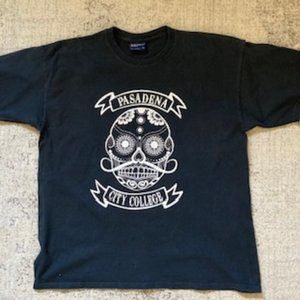 🧡3/15 MV Sport Pasadena City College Calavera Black T-Shirt Men's XL